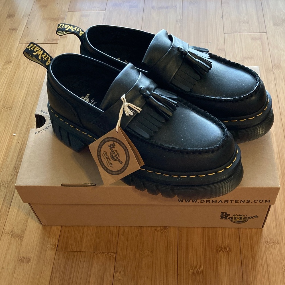 Dr. Martens Black Tassel Loafers